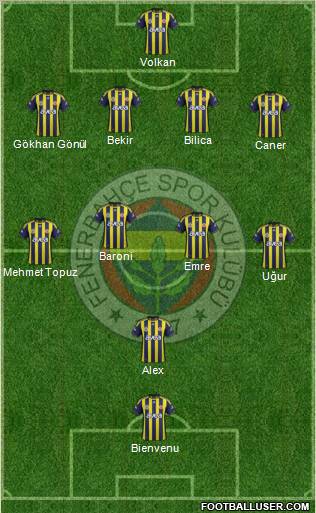 Fenerbahçe SK Formation 2011