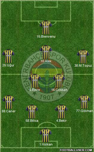Fenerbahçe SK Formation 2011