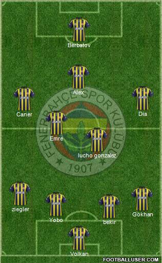 Fenerbahçe SK Formation 2011