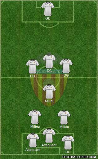 Valencia C.F., S.A.D. Formation 2011