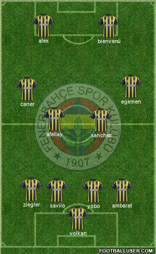 Fenerbahçe SK Formation 2011