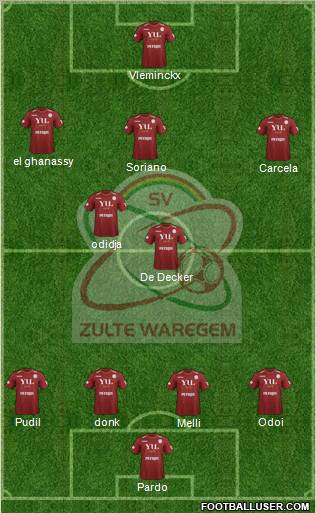 SV Zulte Waregem Formation 2011