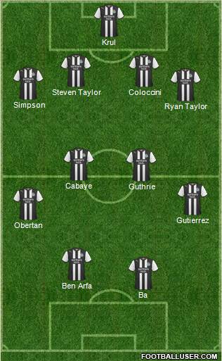 Newcastle United Formation 2011