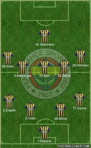 Fenerbahçe SK Formation 2011