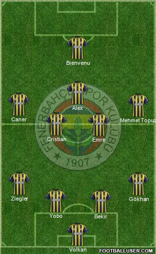 Fenerbahçe SK Formation 2011
