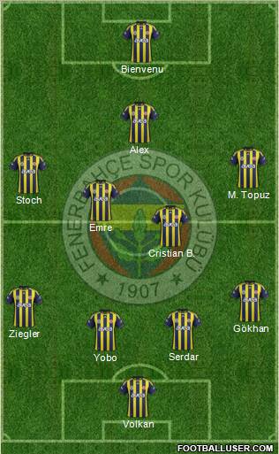 Fenerbahçe SK Formation 2011