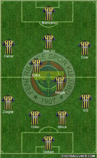 Fenerbahçe SK Formation 2011