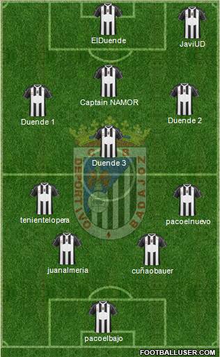 C.D. Badajoz S.A.D. football formation