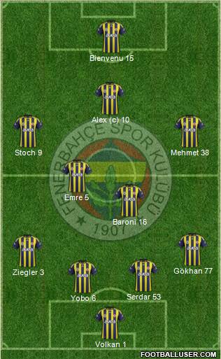 Fenerbahçe SK Formation 2011