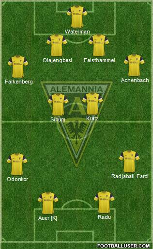 TSV Alemannia Aachen 4-2-2-2 football formation