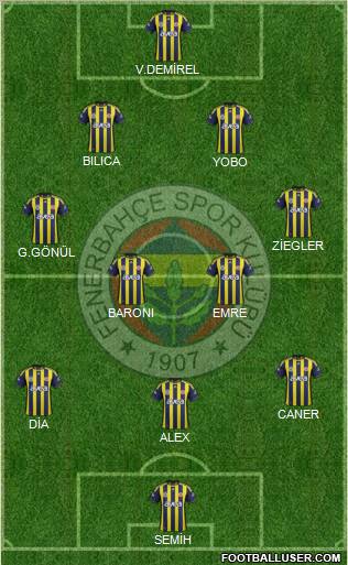 Fenerbahçe SK Formation 2011