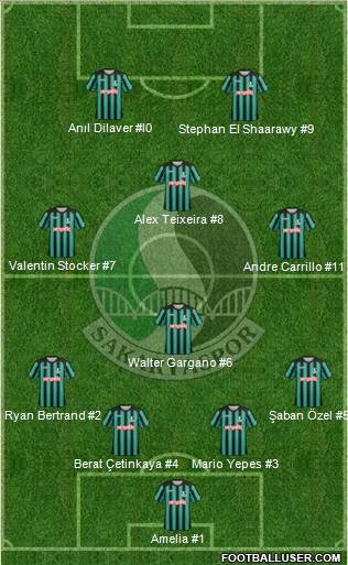 Sakaryaspor A.S. Formation 2011