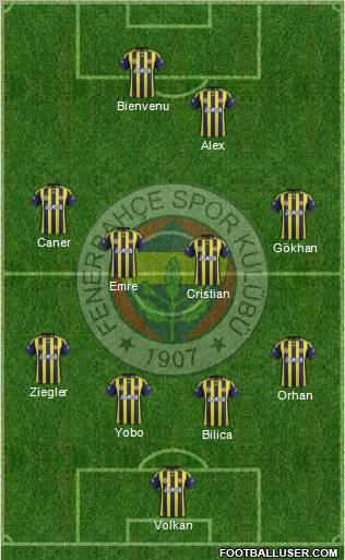 Fenerbahçe SK Formation 2011