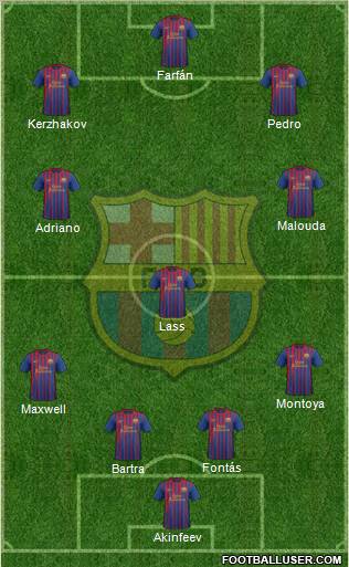F.C. Barcelona Formation 2011
