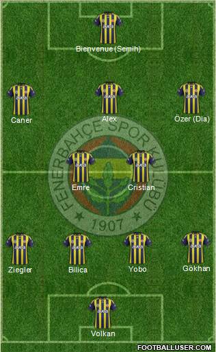 Fenerbahçe SK Formation 2011