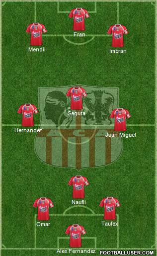 Athletic Club Ajaccien Football Formation 2011