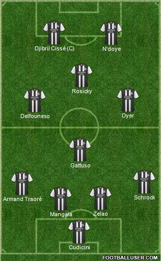 Newcastle United Formation 2011