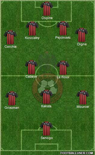 OGC Nice Côte d'Azur football formation