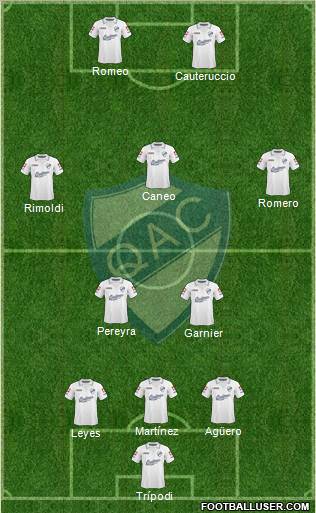 Quilmes 3-5-2 football formation