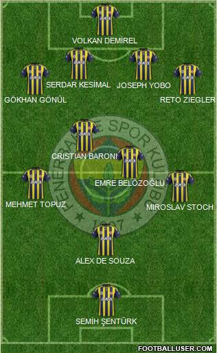 Fenerbahçe SK Formation 2011