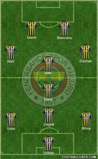 Fenerbahçe SK Formation 2011