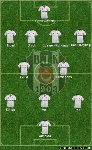 Besiktas JK Formation 2011