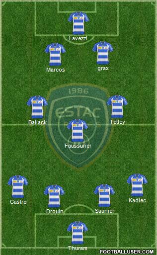 Esperance Sportive Troyes Aube Champagne football formation