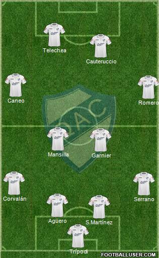 Quilmes 4-4-2 football formation