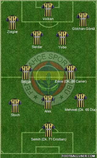 Fenerbahçe SK Formation 2011