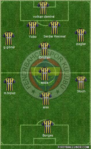Fenerbahçe SK Formation 2011