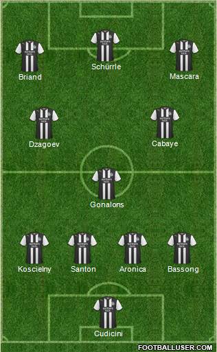 Newcastle United Formation 2011