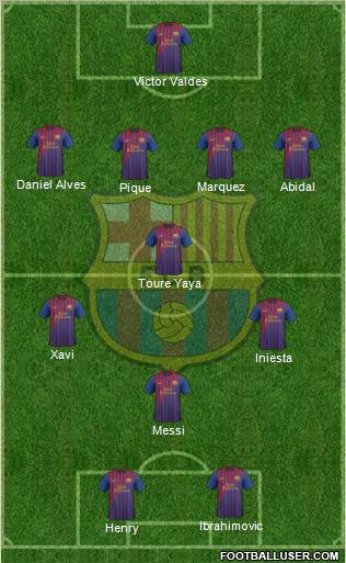 F.C. Barcelona Formation 2011