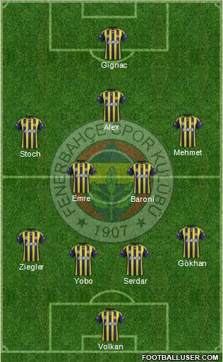 Fenerbahçe SK Formation 2011