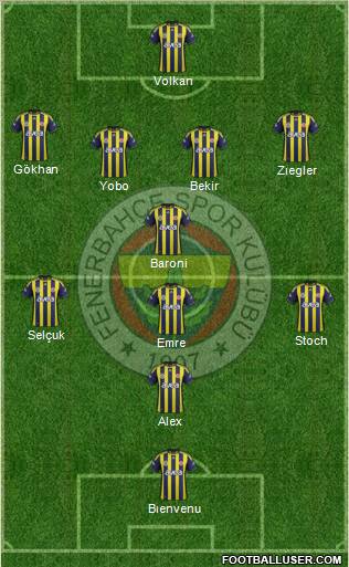 Fenerbahçe SK Formation 2011