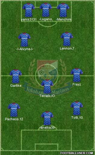 Yokohama F Marinos Formation 2011