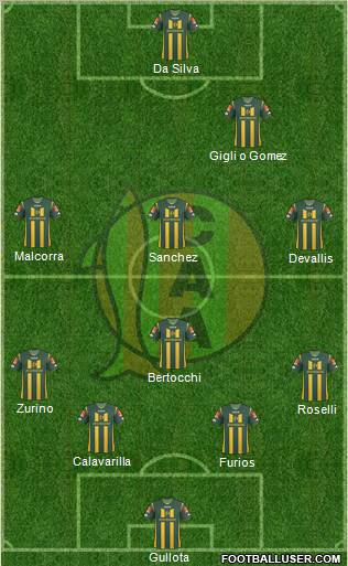 Aldosivi 4-1-3-2 football formation