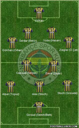 Fenerbahçe SK Formation 2011