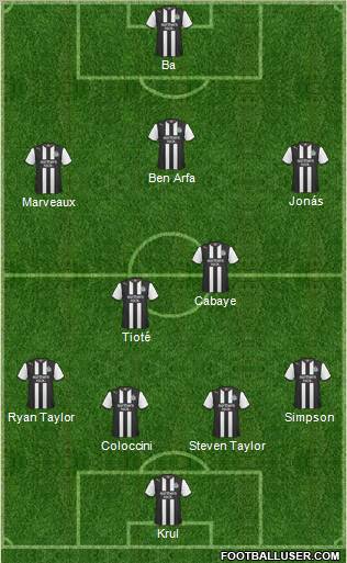 Newcastle United Formation 2011