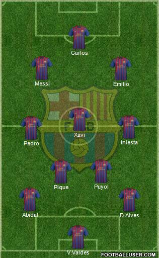 F.C. Barcelona Formation 2011