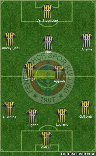 Fenerbahçe SK Formation 2011