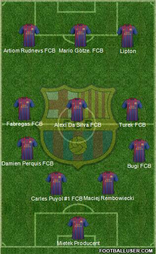F.C. Barcelona Formation 2011