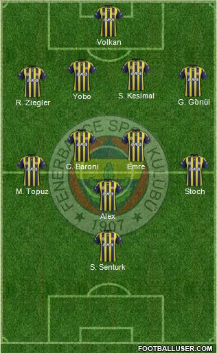 Fenerbahçe SK Formation 2011