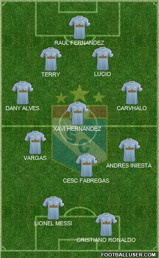 C Sporting Cristal S.A. 3-4-1-2 football formation