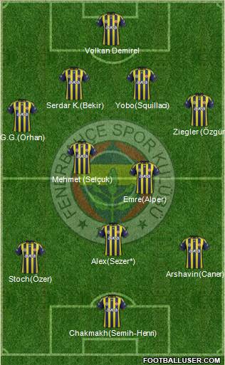 Fenerbahçe SK Formation 2011