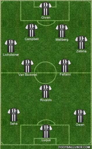 Newcastle United Formation 2011