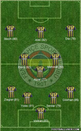 Fenerbahçe SK Formation 2011