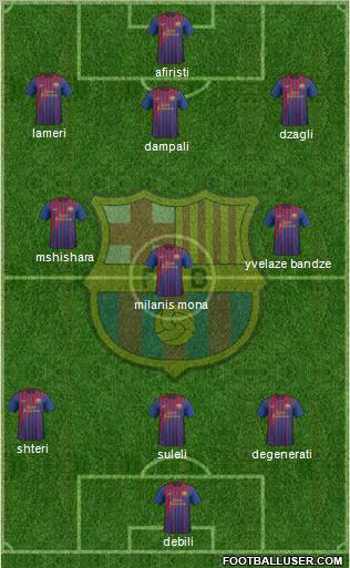 F.C. Barcelona Formation 2011
