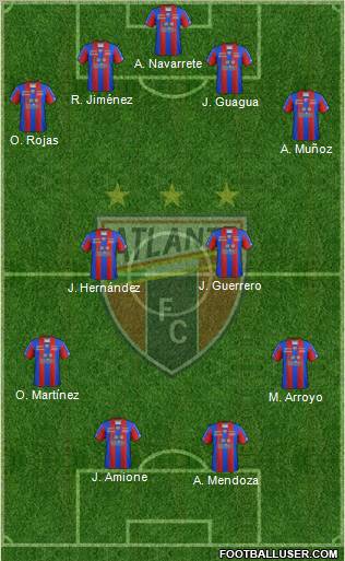 Club de Fútbol Atlante Formation 2011