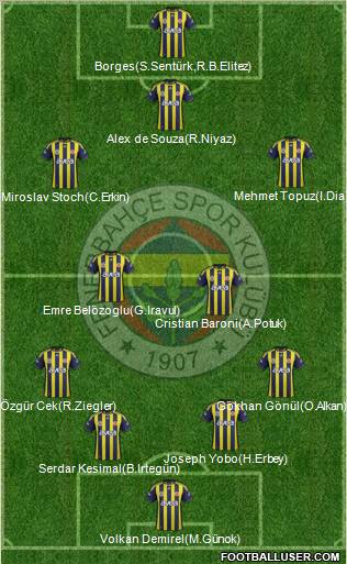 Fenerbahçe SK Formation 2011