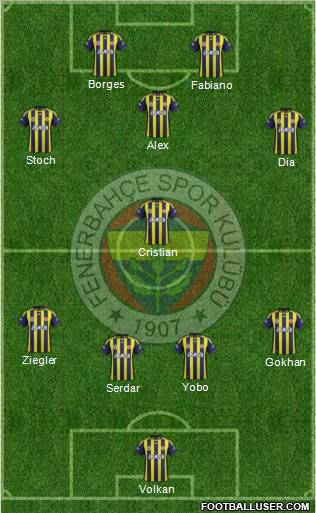 Fenerbahçe SK Formation 2012